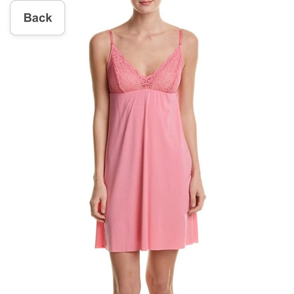 Commando lace-trimmed pink chemise, Medium